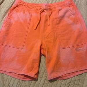 Puma Tie-Dye Sweat Shorts Orange Size Large